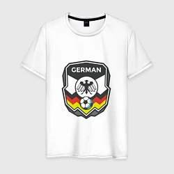 Футболка хлопковая мужская German Football, цвет: белый