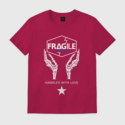 Футболка хлопковая мужская Fragile Express, цвет: маджента