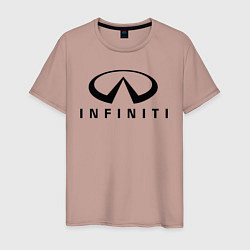 Футболка хлопковая мужская Infiniti logo, цвет: пыльно-розовый