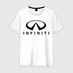 Футболка хлопковая мужская Infiniti logo, цвет: белый