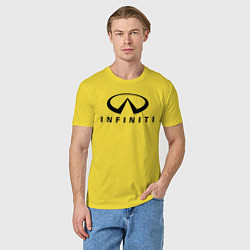 Футболка хлопковая мужская Infiniti logo, цвет: желтый — фото 2