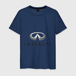 Футболка хлопковая мужская Logo Infiniti, цвет: тёмно-синий