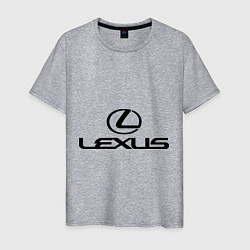 Футболка хлопковая мужская Lexus logo, цвет: меланж