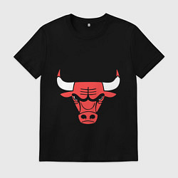 Футболка хлопковая мужская Chicago Bulls, цвет: черный