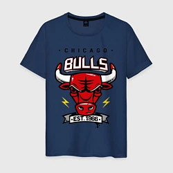 Футболка хлопковая мужская Chicago Bulls est. 1966, цвет: тёмно-синий