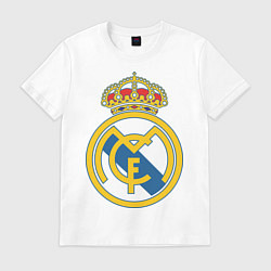 Футболка хлопковая мужская Real Madrid FC, цвет: белый