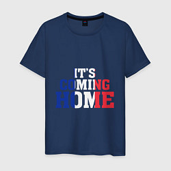 Футболка хлопковая мужская France: I'ts coming home, цвет: тёмно-синий