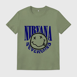 Футболка хлопковая мужская Nevermind Nirvana, цвет: авокадо