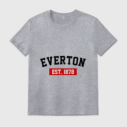 Футболка хлопковая мужская FC Everton Est. 1878, цвет: меланж