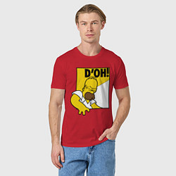 Футболка хлопковая мужская Homer D'OH!, цвет: красный — фото 2