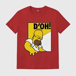 Футболка хлопковая мужская Homer D'OH!, цвет: красный