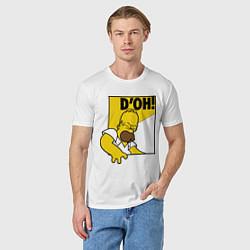 Футболка хлопковая мужская Homer D'OH!, цвет: белый — фото 2