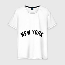 Футболка хлопковая мужская New York Logo, цвет: белый