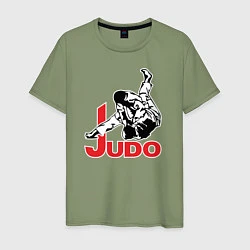 Футболка хлопковая мужская Judo Master, цвет: авокадо