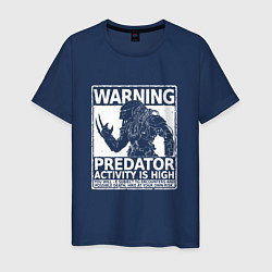 Футболка хлопковая мужская Predator Activity is High, цвет: тёмно-синий