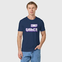 Футболка хлопковая мужская Twitch Gamer, цвет: тёмно-синий — фото 2