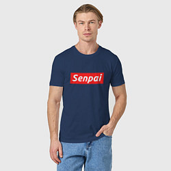 Футболка хлопковая мужская Senpai Supreme, цвет: тёмно-синий — фото 2