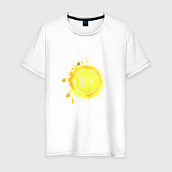 Футболка хлопковая мужская 21 Pilots: Trench Spot, цвет: белый