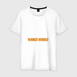 Футболка хлопковая мужская PUBG: Winner, цвет: белый