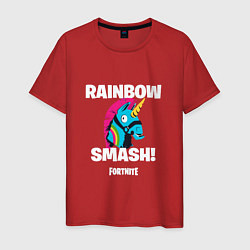 Футболка хлопковая мужская Rainbow Smash, цвет: красный