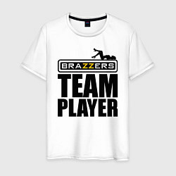 Футболка хлопковая мужская Brazzers Team Player, цвет: белый