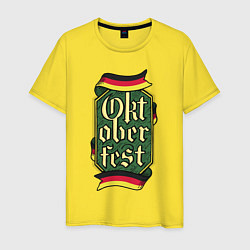 Футболка хлопковая мужская Oktoberfest Germany, цвет: желтый