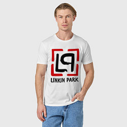Футболка хлопковая мужская Linkin park, цвет: белый — фото 2