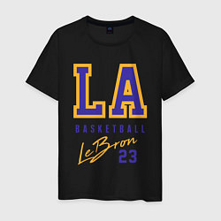 Футболка хлопковая мужская Lebron 23: Los Angeles, цвет: черный