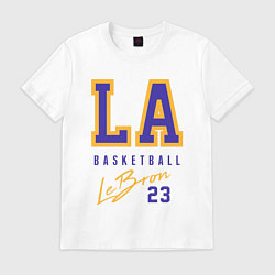 Футболка хлопковая мужская Lebron 23: Los Angeles, цвет: белый