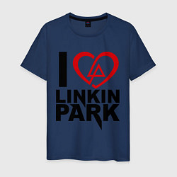 Футболка хлопковая мужская I love Linkin Park, цвет: тёмно-синий