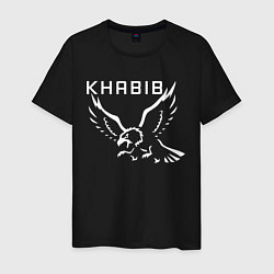 Футболка хлопковая мужская Khabib Eagle, цвет: черный