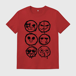 Футболка хлопковая мужская HU Masks, цвет: красный