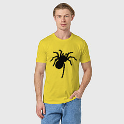 Футболка хлопковая мужская Черный паук, цвет: желтый — фото 2