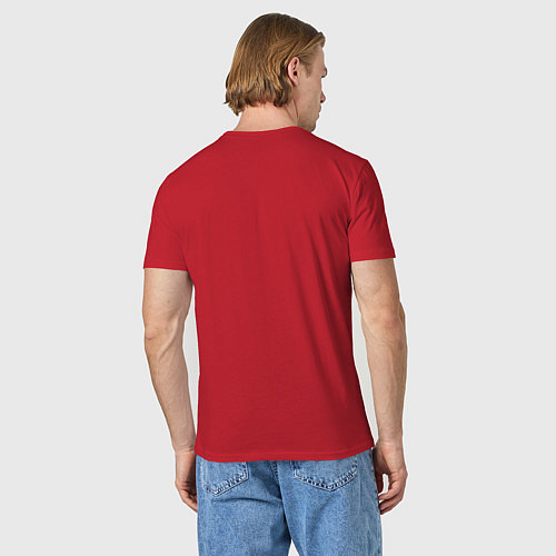 Мужская футболка Барт на скейте / Красный – фото 4