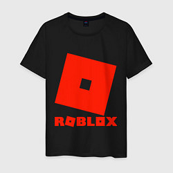 Футболка хлопковая мужская Roblox Logo, цвет: черный