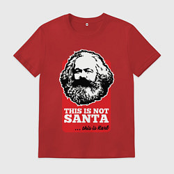 Футболка хлопковая мужская Это не санта, это Карл, цвет: красный