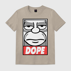 Футболка хлопковая мужская Homer dope, цвет: миндальный