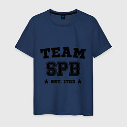Футболка хлопковая мужская Team SPB est. 1703, цвет: тёмно-синий