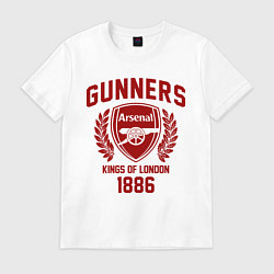 Футболка хлопковая мужская Arsenal: Kings of London, цвет: белый