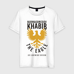 Футболка хлопковая мужская Khabib: The Eagle, цвет: белый