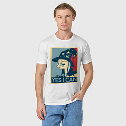 Футболка хлопковая мужская MLP: Yes I Can, цвет: белый — фото 2