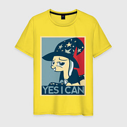 Футболка хлопковая мужская MLP: Yes I Can, цвет: желтый