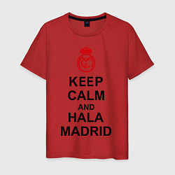 Футболка хлопковая мужская Keep Calm & Hala Madrid, цвет: красный