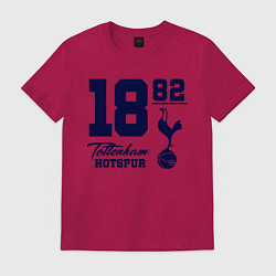Футболка хлопковая мужская FC Tottenham 1882, цвет: маджента