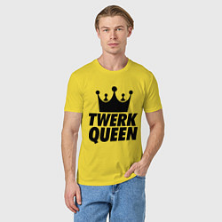 Футболка хлопковая мужская Twerk Queen, цвет: желтый — фото 2