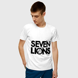 Футболка хлопковая мужская 7 Lions цвета белый — фото 2