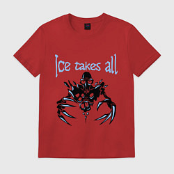 Футболка хлопковая мужская Ice Takes All, цвет: красный