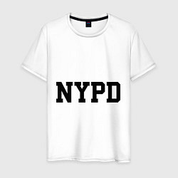 Футболка хлопковая мужская NYPD, цвет: белый