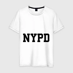 Футболка хлопковая мужская NYPD, цвет: белый