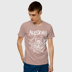 Футболка хлопковая мужская Alestorm: Pirate Bay, цвет: пыльно-розовый — фото 2